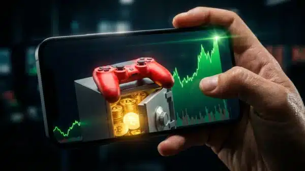 Illustration de l'entreprise Gamestop conservant son trésor en bitcoin sur le marché crypto.