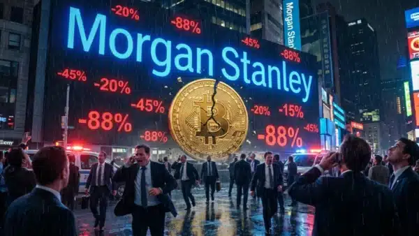 Illustration de la guerre tarifaire déclenchée par Morgan Stanley sur son nouvel ETF Bitcoin.