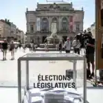 Urne électorale symbolisant les enjeux décisifs du premier tour des élections municipales à Montpellier.