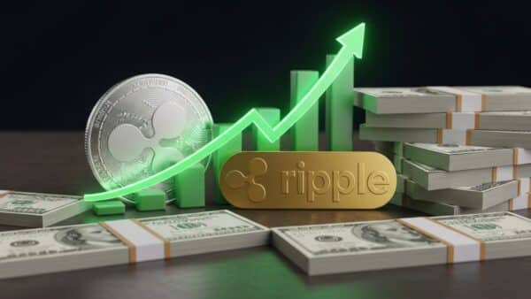 Illustration du rachat d'actions massif de Ripple pour 750 millions de dollars, renforçant la confiance autour du jeton XRP.