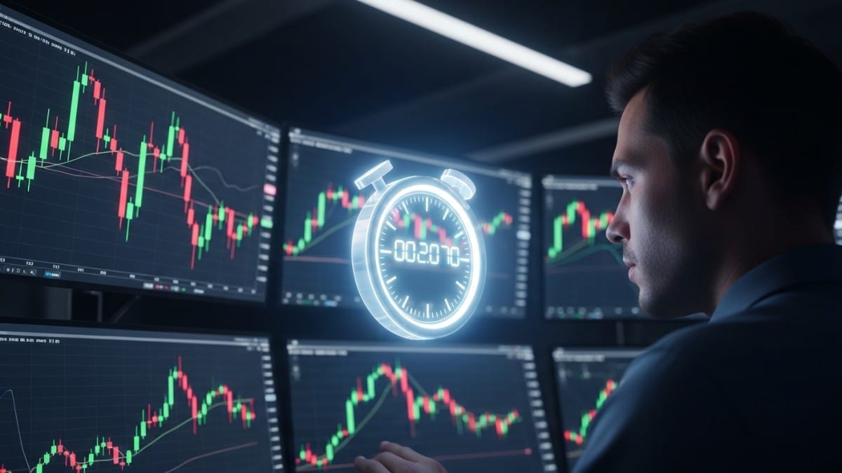 Un trader observe des graphiques rapides pour illustrer la méthode du scalping.