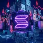 Illustration du réseau Solana agissant comme une forteresse pour la DeFi crypto malgré la baisse du cours.