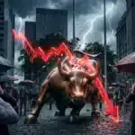 Illustration du SP500 en chute libre face à un environnement macroéconomique hostile.