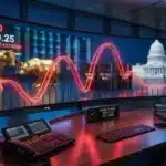 Graphique boursier illustrant la forte volatilité de l'indice SP500 face aux craintes liées à l'inflation et au prix du pétrole.