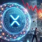 Illustration du jeton XRP protégé par l'IA de Ripple lors d'une chute sur le marché de la crypto.