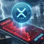 Illustration du jeton XRP orchestrant un rebond après une lourde chute sur le marché crypto.