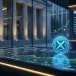 Graphique boursier illustrant la phase de consolidation saine du cours XRP suite aux achats massifs des ETF.