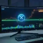 Graphique boursier illustrant la saine consolidation du cours XRP à 1,38 dollar suite à la cassure haussière de son Bollinger Squeeze.