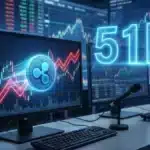 Graphique boursier illustrant la cassure haussière du cours XRP à 1,38 dollar.