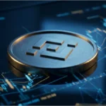 Représentation visuelle de la crypto de Binance BNB sur un graphique de trading en consolidation