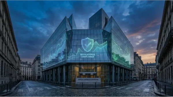 Bâtiment institutionnel représentant la supervision bancaire européenne