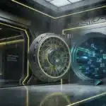 Un coffre-fort numérique symbolisant la solidité de l'écosystème Binance face au marché crypto