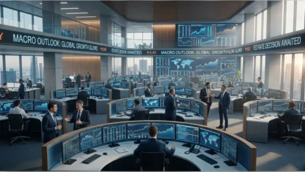 Écrans de trading affichant les données du contrat perpétuel Bitcoin dans un environnement institutionnel.