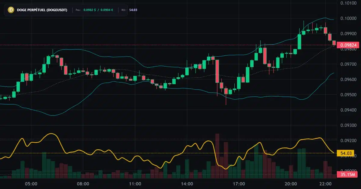 Graphique technique DOGE Perpétuel Analyse technique du cours de DOGE Perpétuel aujourd'hui