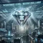 Photographie cinématique d'un diamant Ethereum bloqué sous un plafond de verre, symbolisant la résistance du marché crypto face à la DeFi.