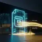 Photographie cinématique d'un document ETF Hyperliquid affrontant un mur d'obsidienne, symbolisant le bras de fer entre Bitwise, le jeton HYPE et la SEC.