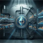 Représentation cinématique du réseau Ethereum intégrant le système financier traditionnel.