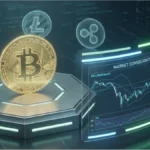 Graphique illustrant la consolidation du cours Bitcoin et la domination sur le marché crypto