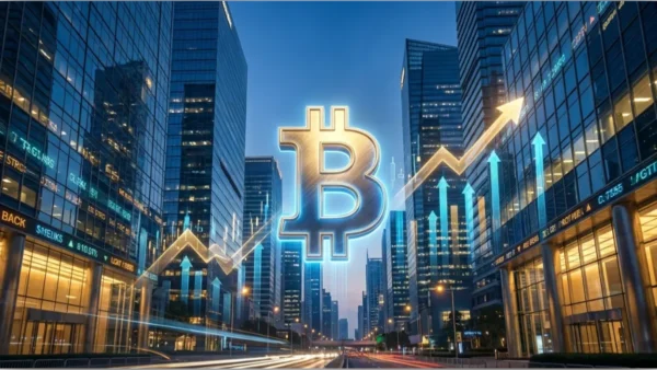 Graphique financier montrant la hausse des flux des ETF Bitcoin