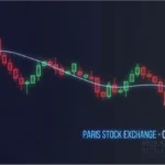 Graphique boursier illustrant la baisse de l'indice CAC 40