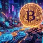 Illustration du marché crypto dominé par le Bitcoin face aux altcoins