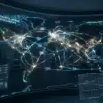 Représentation numérique des nœuds de la blockchain Pi Network lors de la mise à jour vers le Protocole 22.