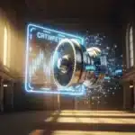 Photographie cinématique d'une pièce aéronautique fusionnant avec un certificat boursier numérique, symbolisant la première IPO RWA en France.