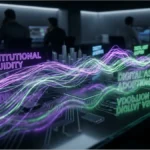 Représentation visuelle de la liquidité institutionnelle et du marché des dérivés pour le contrat perpétuel Solana.