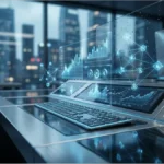 Interface de trading futuriste affichant des graphiques d'analyse technique pour le SOL Perpétuel