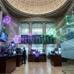 Illustration du logo Solana dominant le secteur financier institutionnel et le Web3