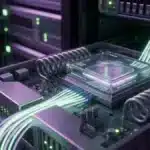 Serveur de blockchain haute performance illustrant la scalabilité de Solana et Firedancer