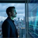 Un investisseur analyse le cours de la crypto Binance sur un écran de trading avec des graphiques financiers
