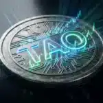 Représentation visuelle de la crypto IA Bittensor avec un cerveau numérique sur une pièce