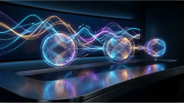 Graphiques holographiques illustrant l'analyse des flux de capitaux sur les cryptomonnaies d'intelligence artificielle en 2026.