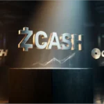 Bureau de trading avec graphiques boursiers et logo Zcash pour une analyse technique altcoins