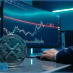 Graphique d'analyse technique du cours XRP affichant le test de la résistance à 1,365 dollar par un trader