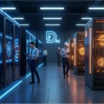 Infrastructure de serveurs pour le minage de Bitcoin et l'intelligence artificielle