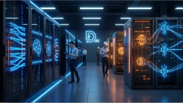 Infrastructure de serveurs pour le minage de Bitcoin et l'intelligence artificielle