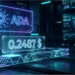 Représentation holographique du prix de Cardano au-dessus d'une ligne de support technique.