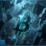 Trader observant la baisse du cours Bitcoin sur des écrans de trading