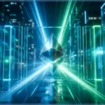 Investisseur devant un graphique lumineux du cours Ethereum et un indicateur RSI extrême