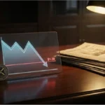 Graphique de la baisse du prix du XRP testant le support des 1,38 dollars sur un bureau