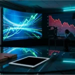Graphiques financiers illustrant le contraste entre revenus de staking et pertes sur Solana pour Forward Industries