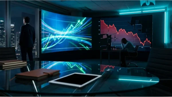 Graphiques financiers illustrant le contraste entre revenus de staking et pertes sur Solana pour Forward Industries