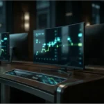 Écrans de trading affichant les tickers THYP et TXXH pour le lancement de l'ETF Hyperliquid par 21shares