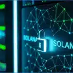 Illustration de la confidentialité et de la sécurité sur la blockchain Solana grâce au vesting de tokens confidentiel.