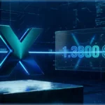 Graphique conceptuel montrant le logo XRP et le prix de 1,380 dollars face à une ligne de résistance technique.