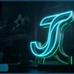 Logo 3D en néon du token Jito JTO en pleine ascension sur le marché crypto