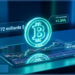 Tableau de bord financier affichant les données en temps réel du marché crypto avant les annonces de la Fed