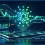 Graphique d'analyse technique du Cardano ADA affichant un prix de 0,1611 dollar